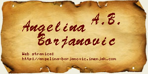 Angelina Borjanović vizit kartica